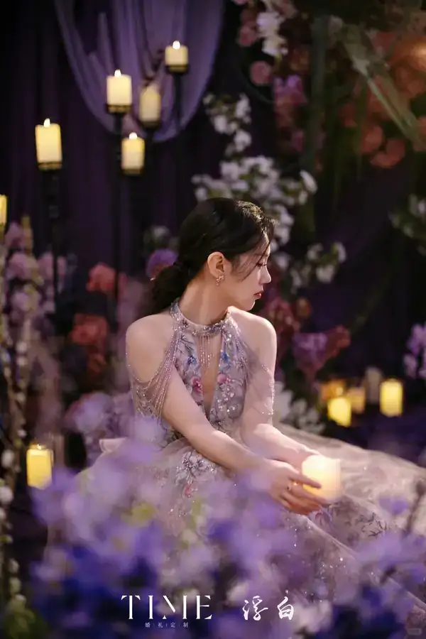 北京韩式浪漫婚礼案例:紫色韩式婚礼(M+艺术中心)